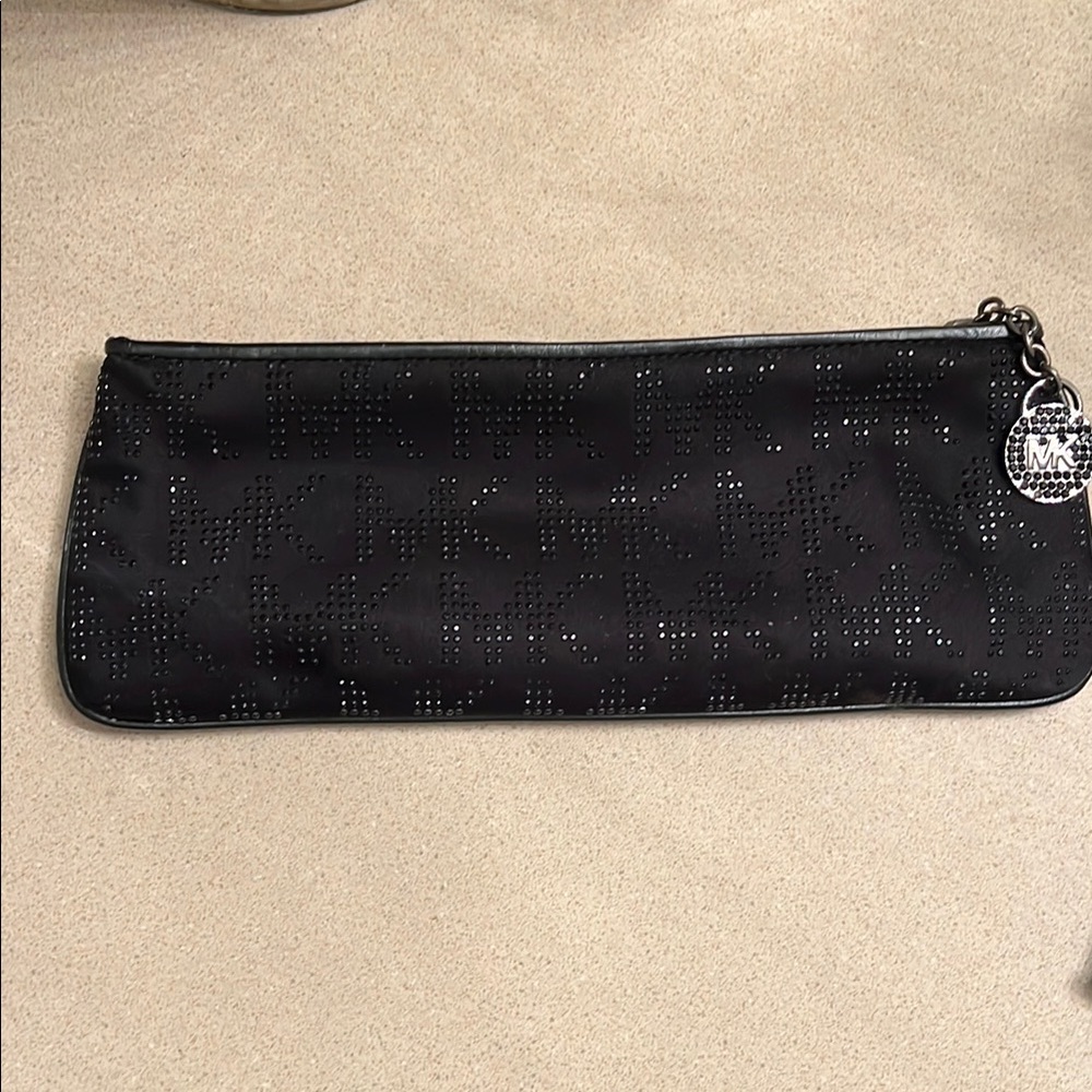 Michael Kors Black Studded Clutch
